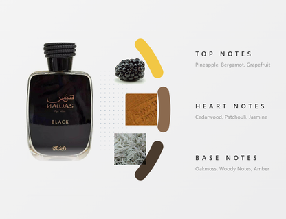 Rasasi Hawas Black – 100Ml